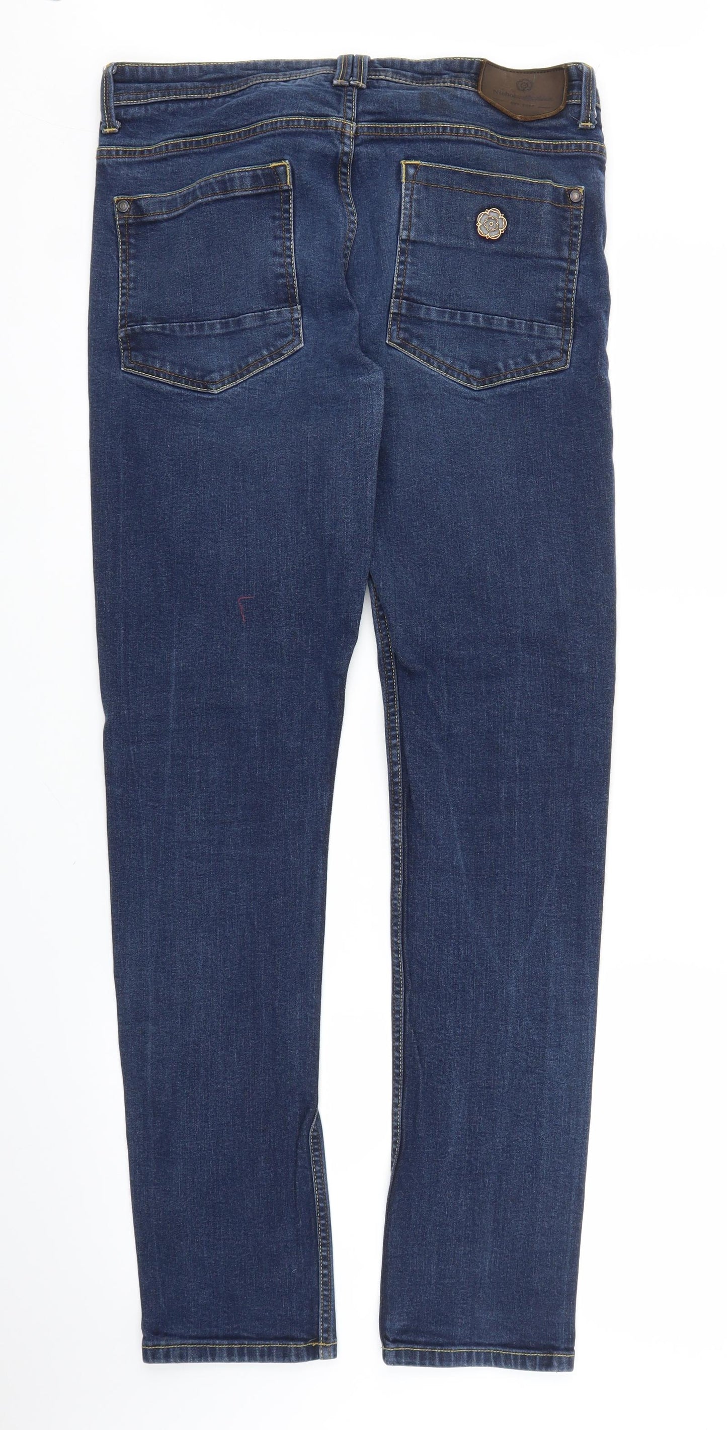 Nicholas Deakins Mens Blue  Denim Skinny Jeans Size 32 in L30 in