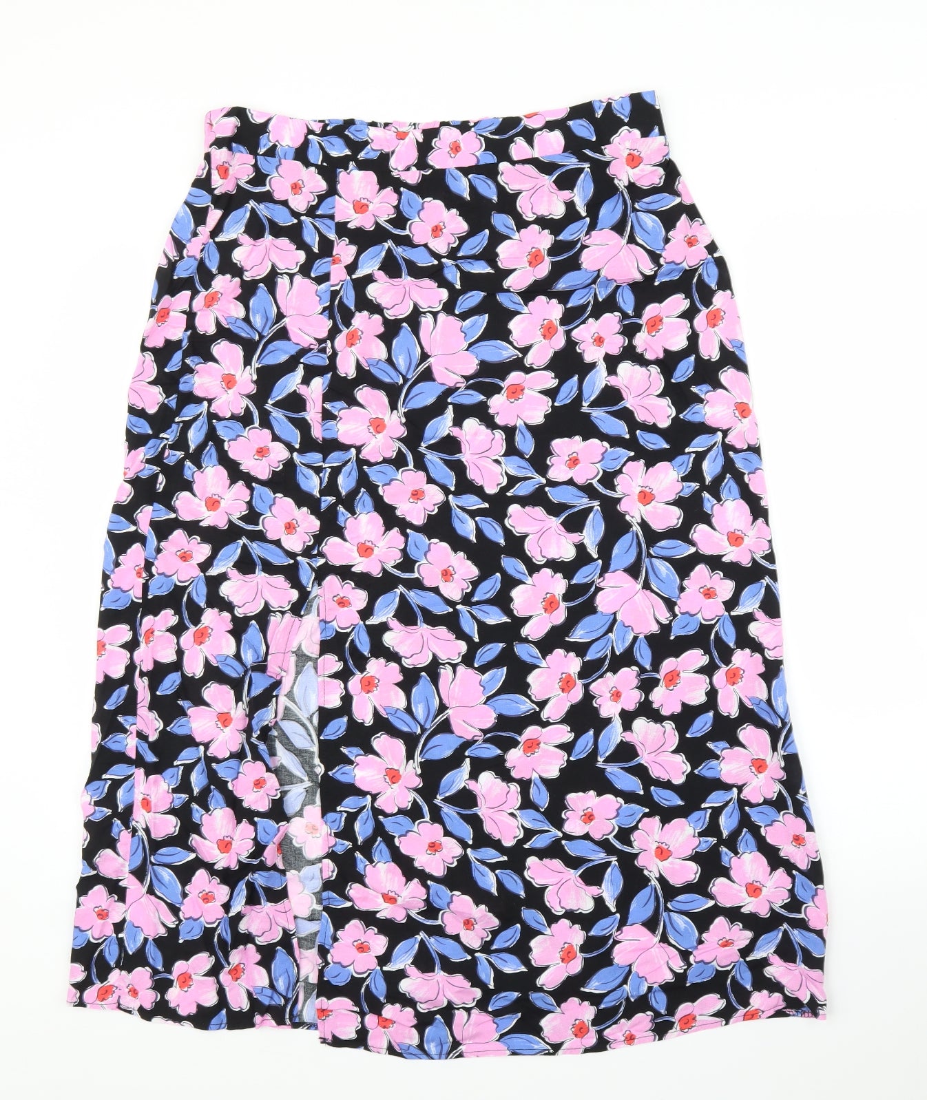 George Womens Purple Floral  A-Line Skirt Size L
