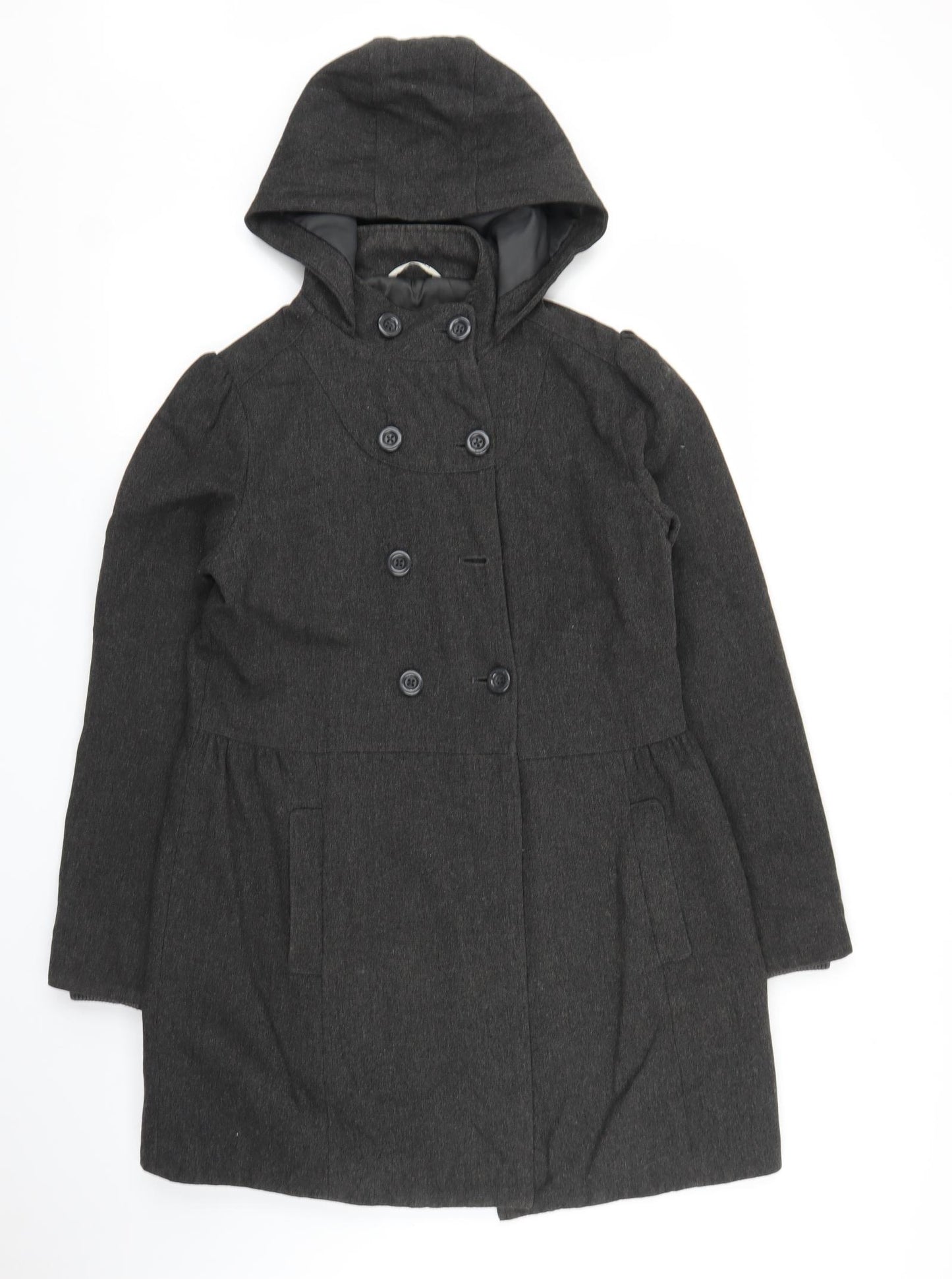 M&S Girls Brown   Overcoat Coat Size 13-14 Years