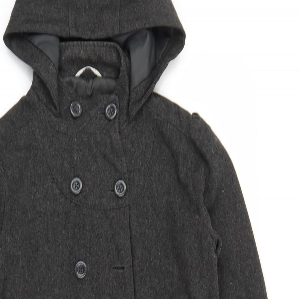 M&S Girls Brown   Overcoat Coat Size 13-14 Years