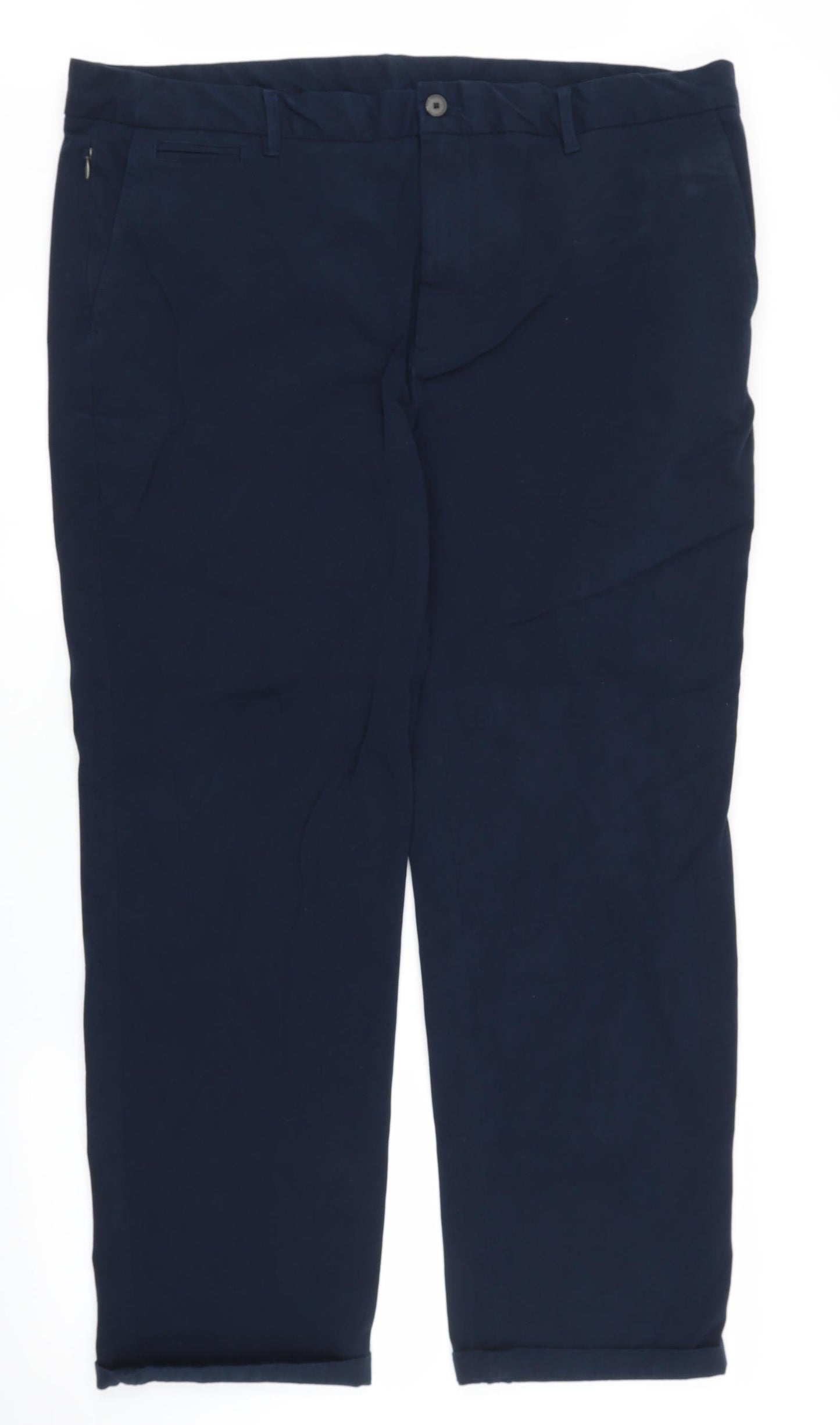 M&S Mens Blue   Chino Trousers Size 42 in L28 in