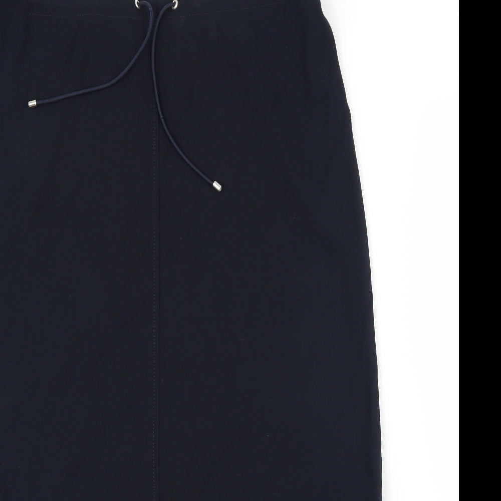 M&S Womens Blue   A-Line Skirt Size 20  - Splits on both sides
