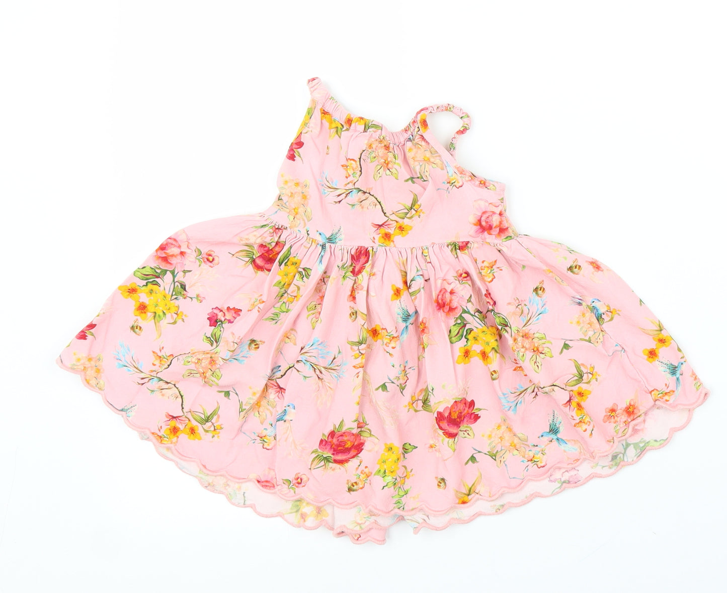 NEXT Girls Pink Floral  A-Line  Size 12-18 Months