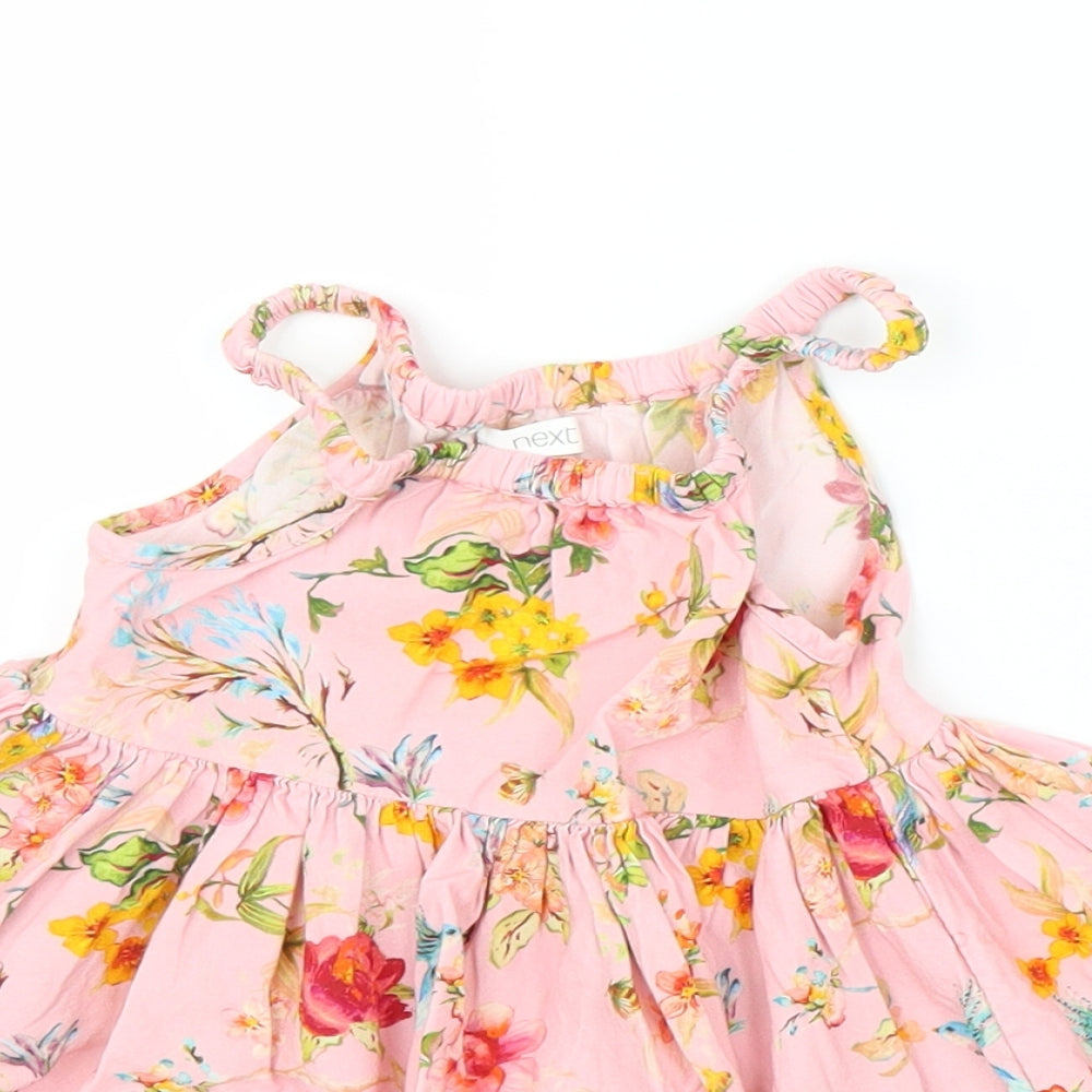 NEXT Girls Pink Floral  A-Line  Size 12-18 Months
