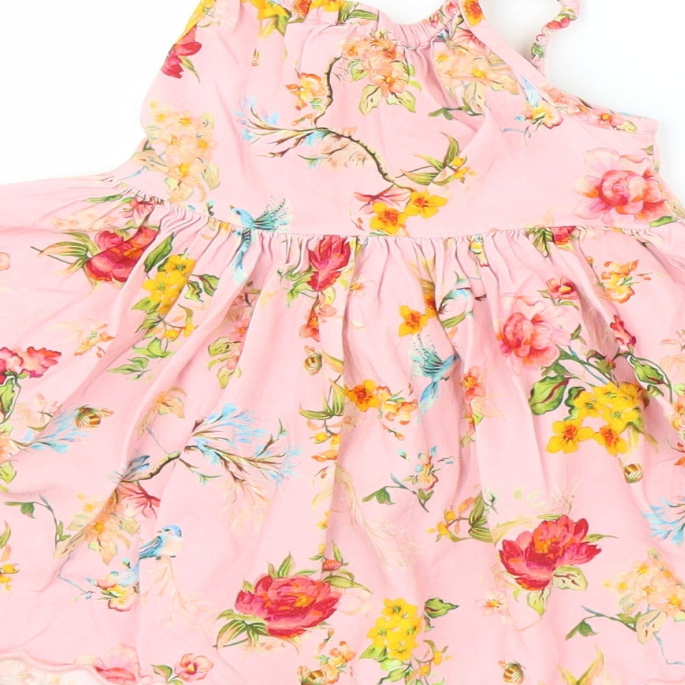 NEXT Girls Pink Floral  A-Line  Size 12-18 Months