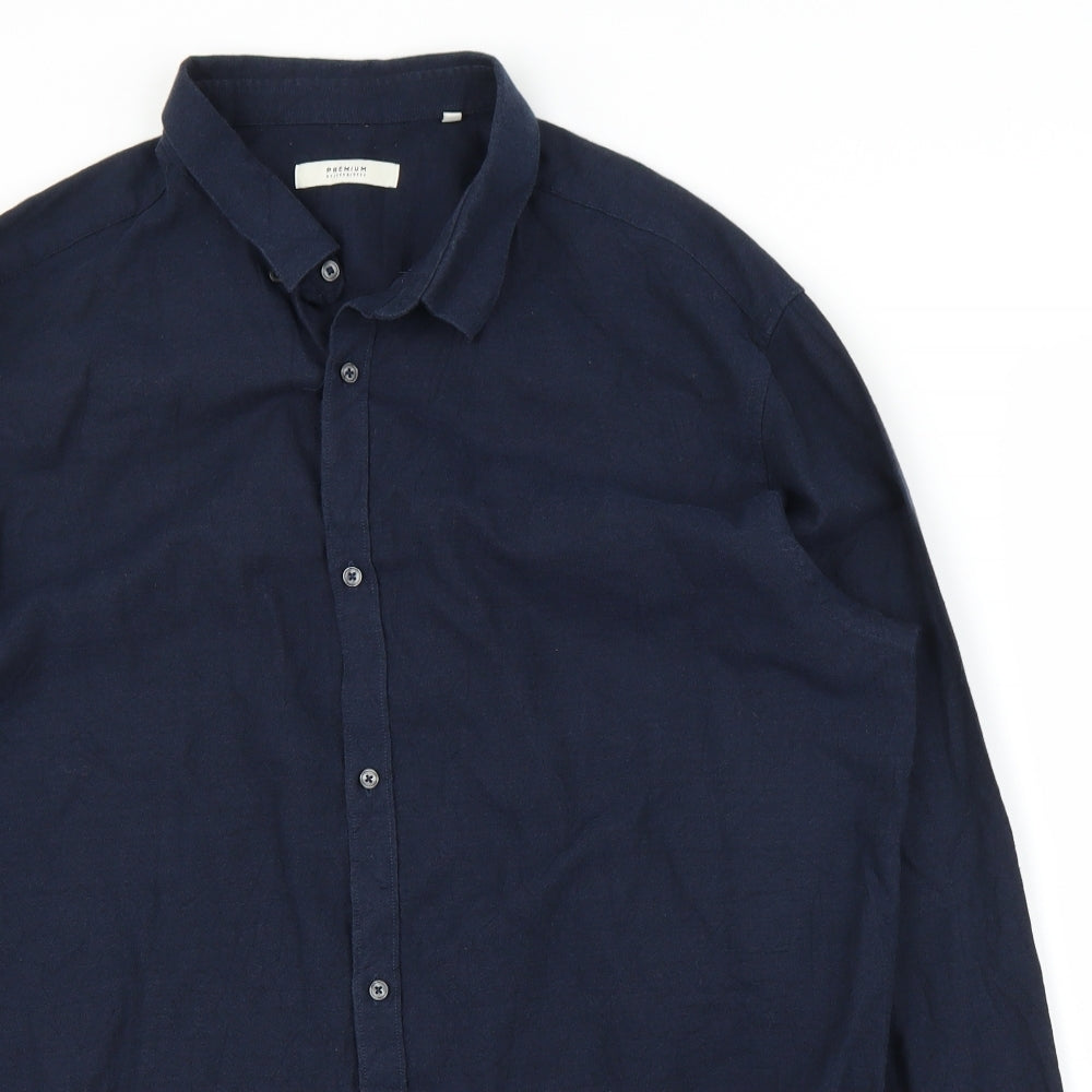 JACK AND JONES Mens Blue    Button-Up Size 2XL