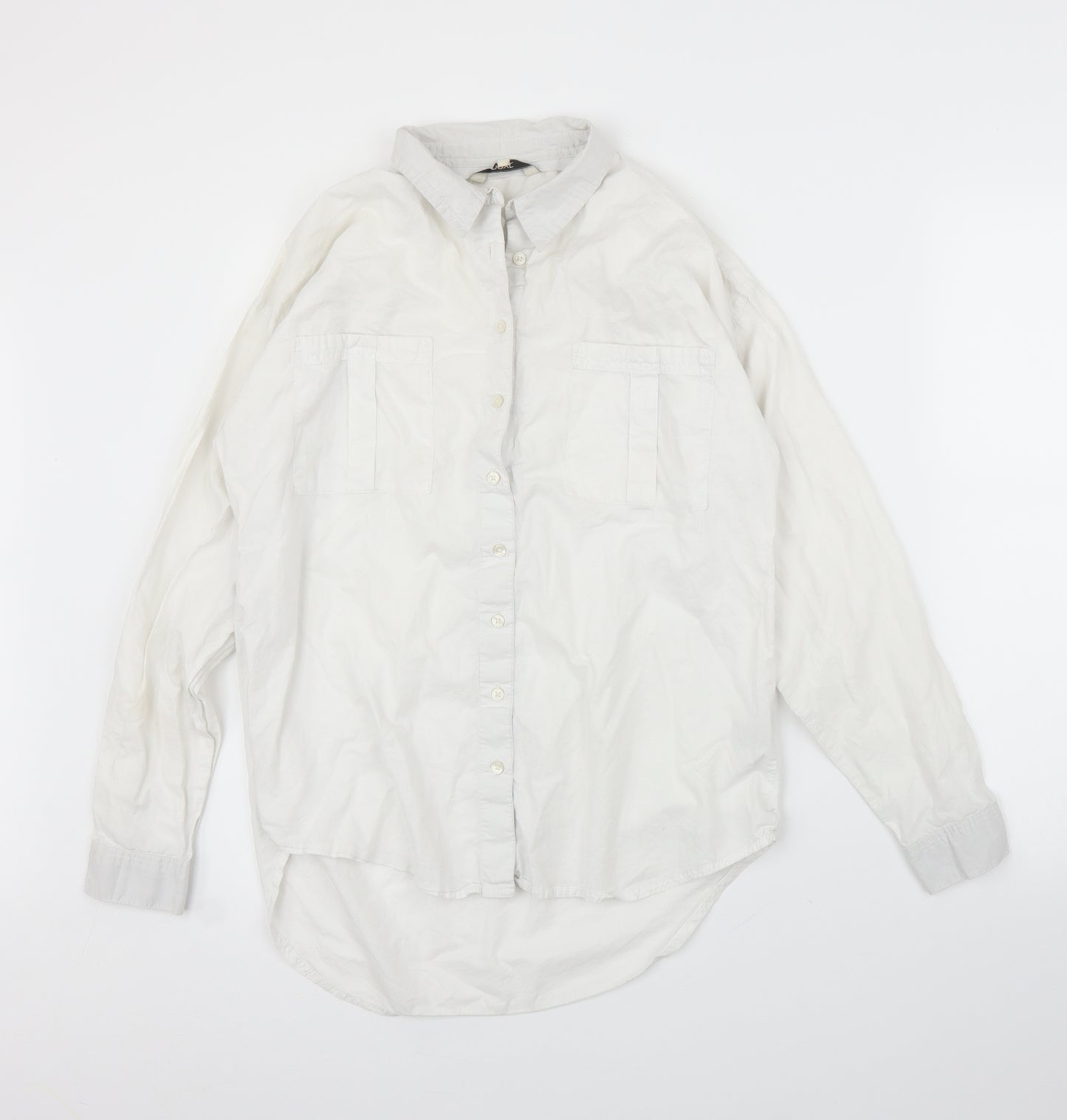 NEXT Womens White   Basic Button-Up Size 12