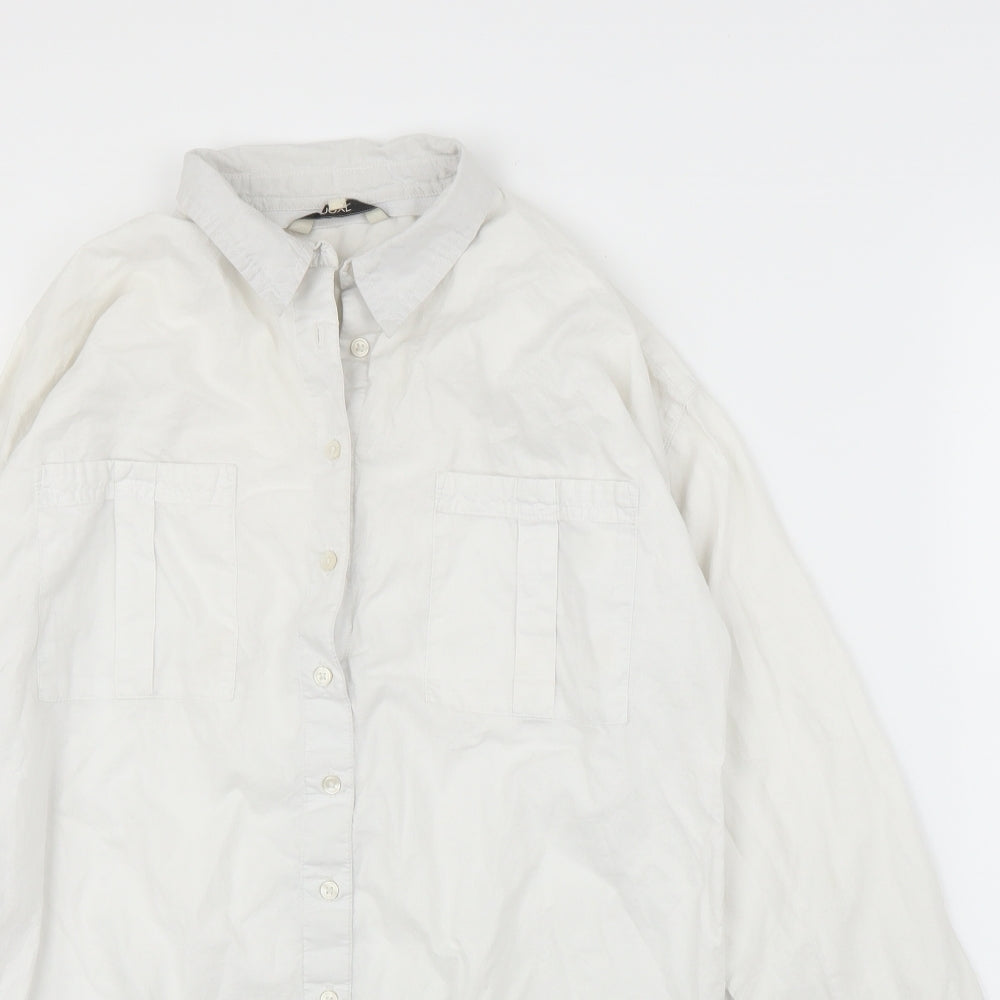 NEXT Womens White   Basic Button-Up Size 12