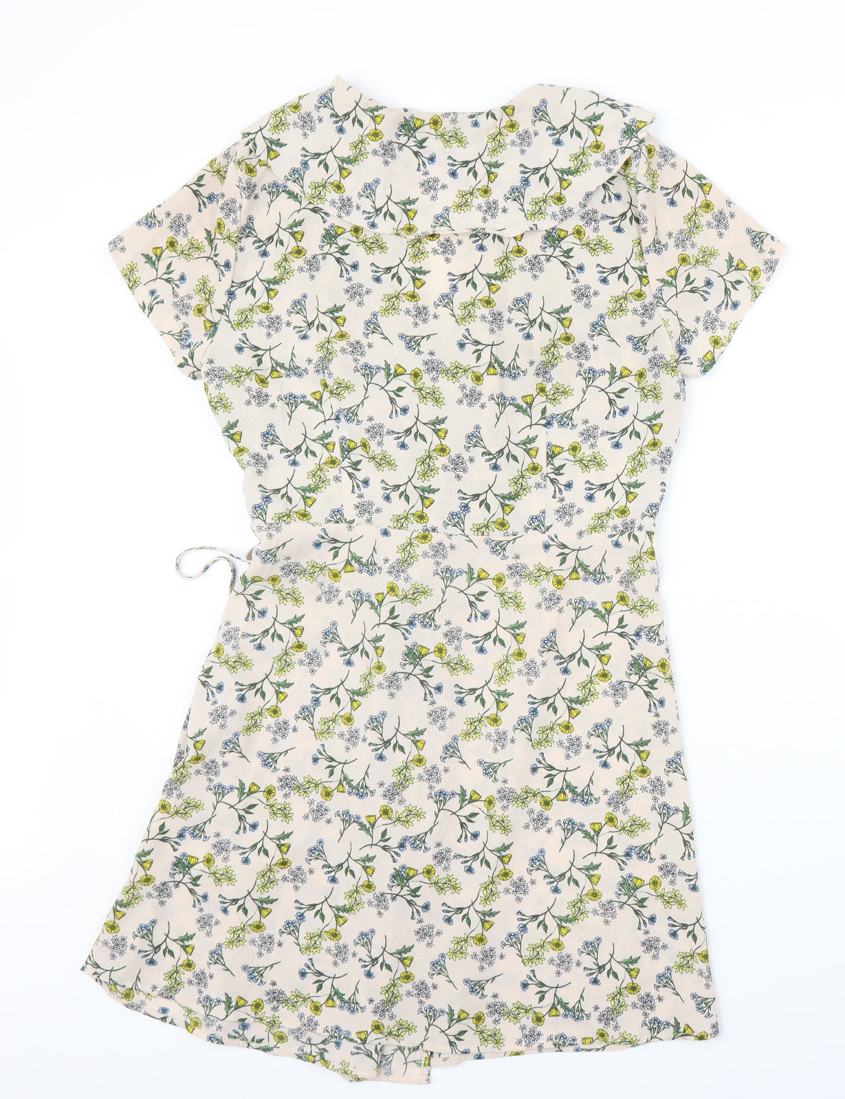 New Look Womens Beige Floral  Wrap Dress  Size 12