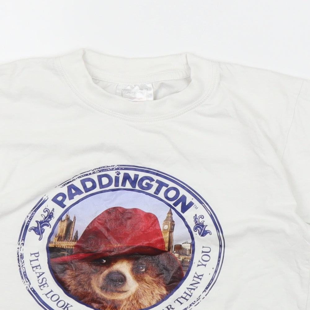 Super Combed Girls White   Basic T-Shirt Size 8 Years