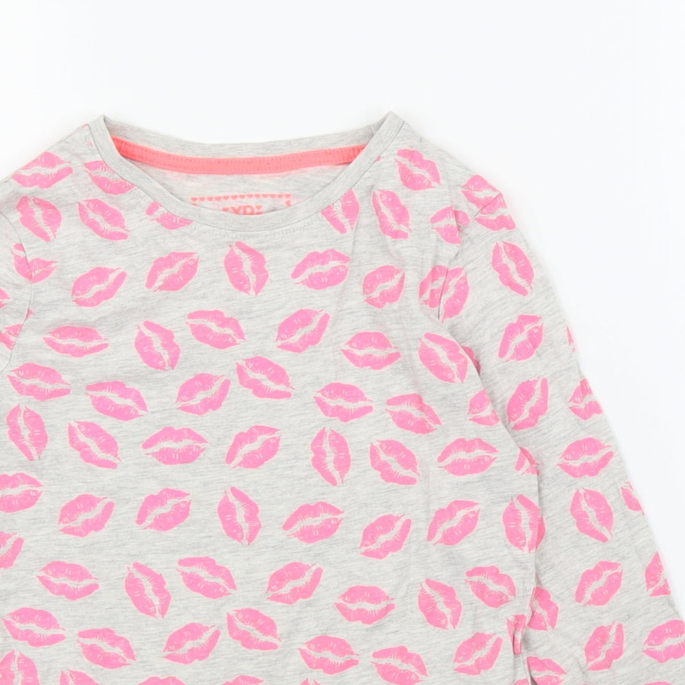 Young Dimension Girls Grey   Basic T-Shirt Size 8-9 Years