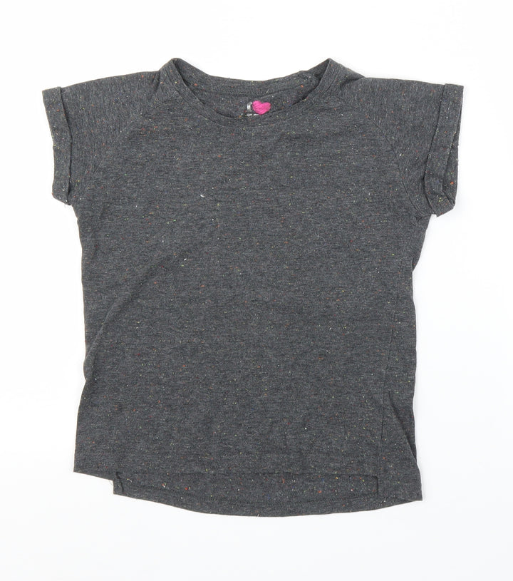 Young Dimension Girls Grey Basic T-Shirt Size 7-8 Years