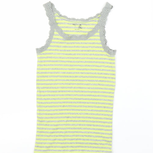 Gap Girls Yellow Striped  Basic Tank Size 8-9 Years