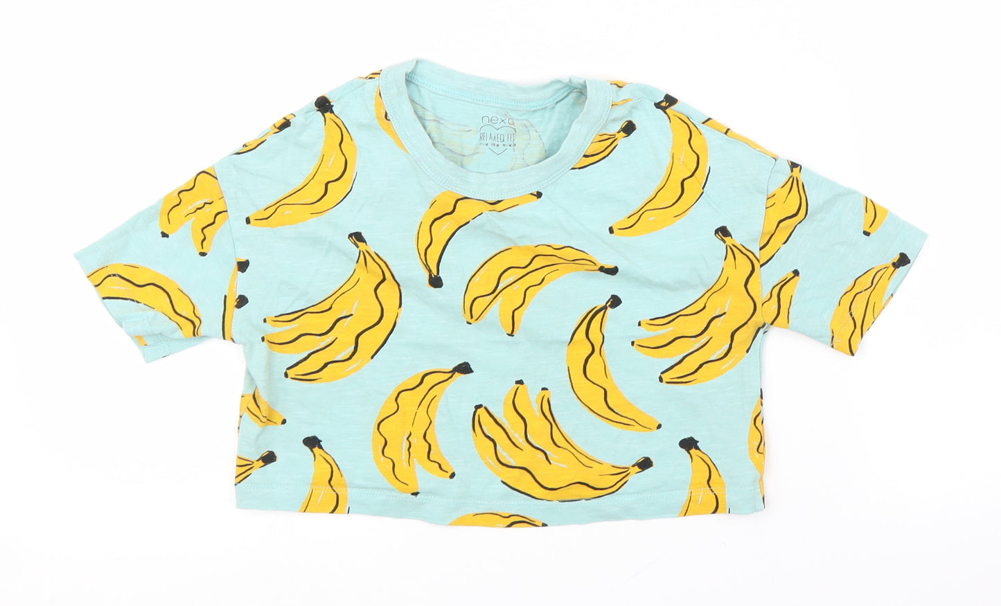 NEXT Girls Blue   Cropped T-Shirt Size 3 Years  - Banana