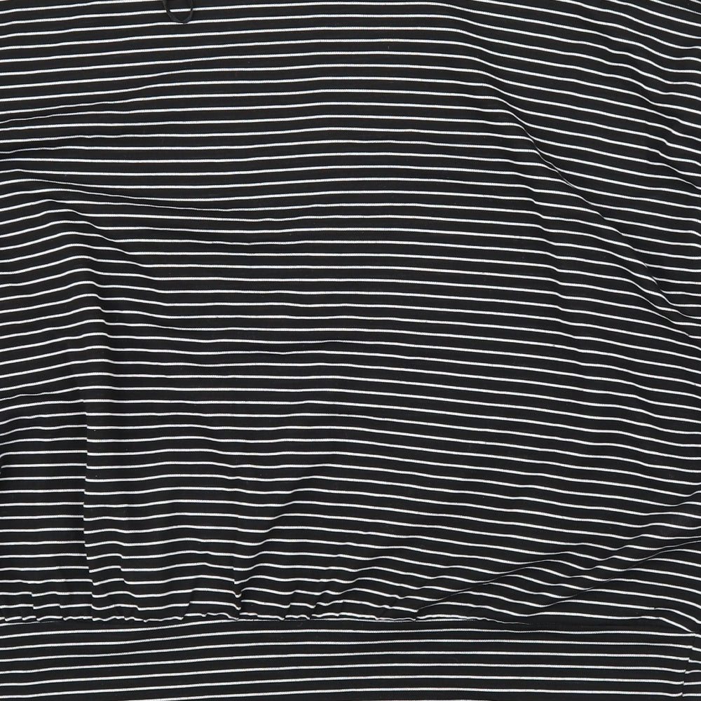 New Look Womens Black Striped  Basic Blouse Size M