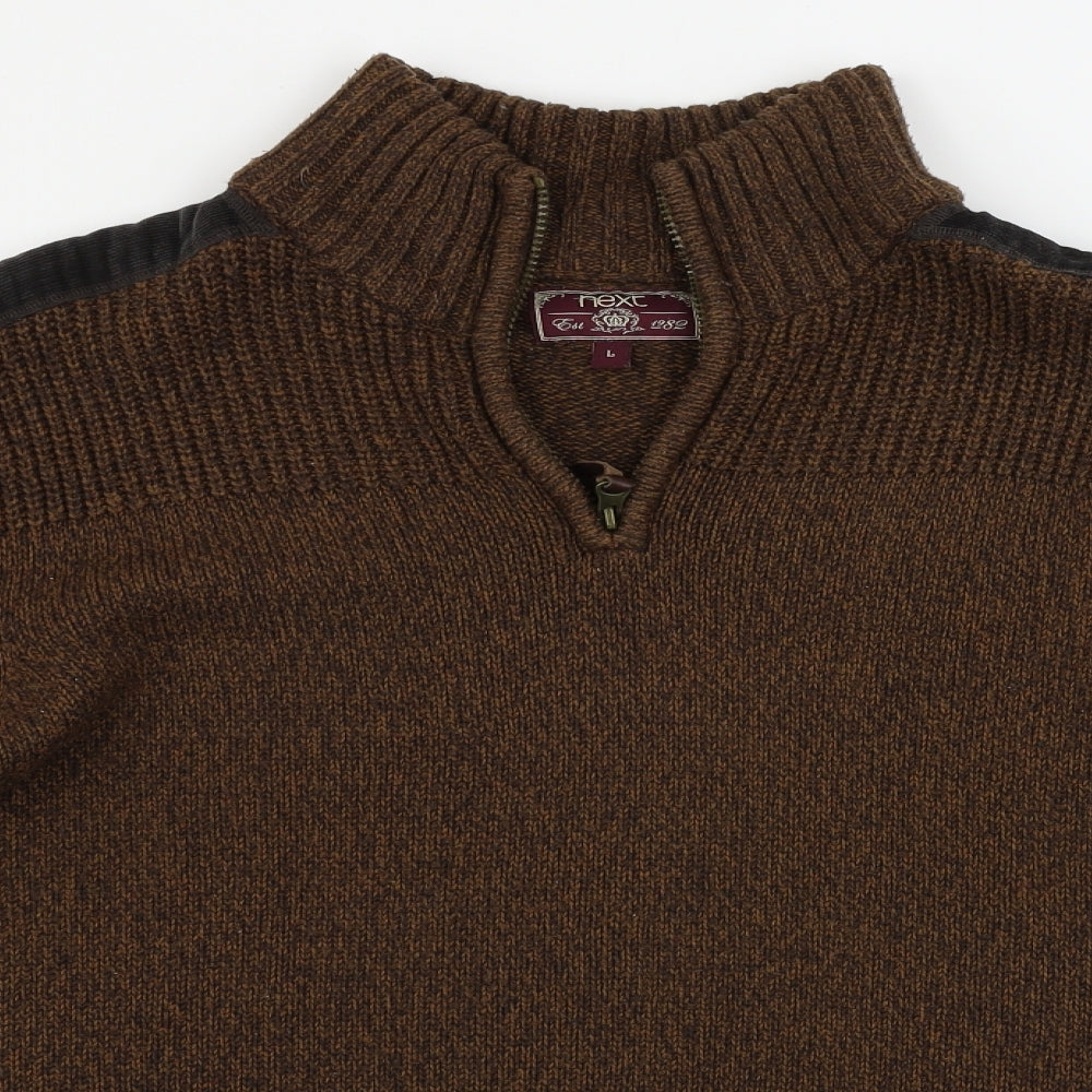 NEXT  Mens Brown   Henley Jumper Size L