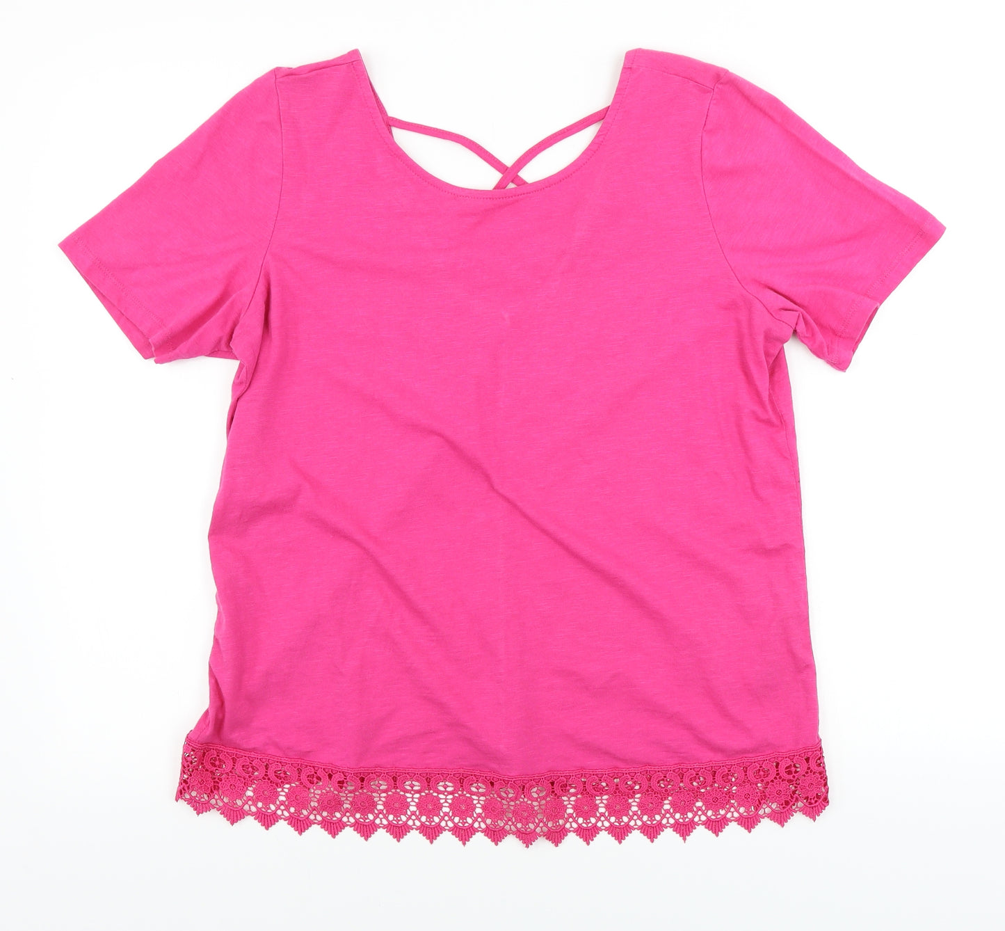 George  Womens White   Basic T-Shirt Size 14