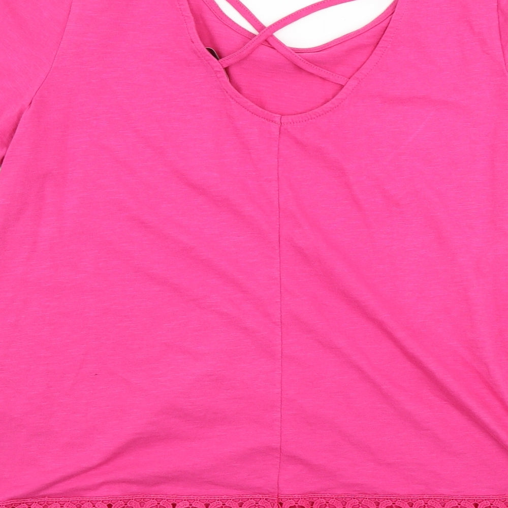 George  Womens White   Basic T-Shirt Size 14