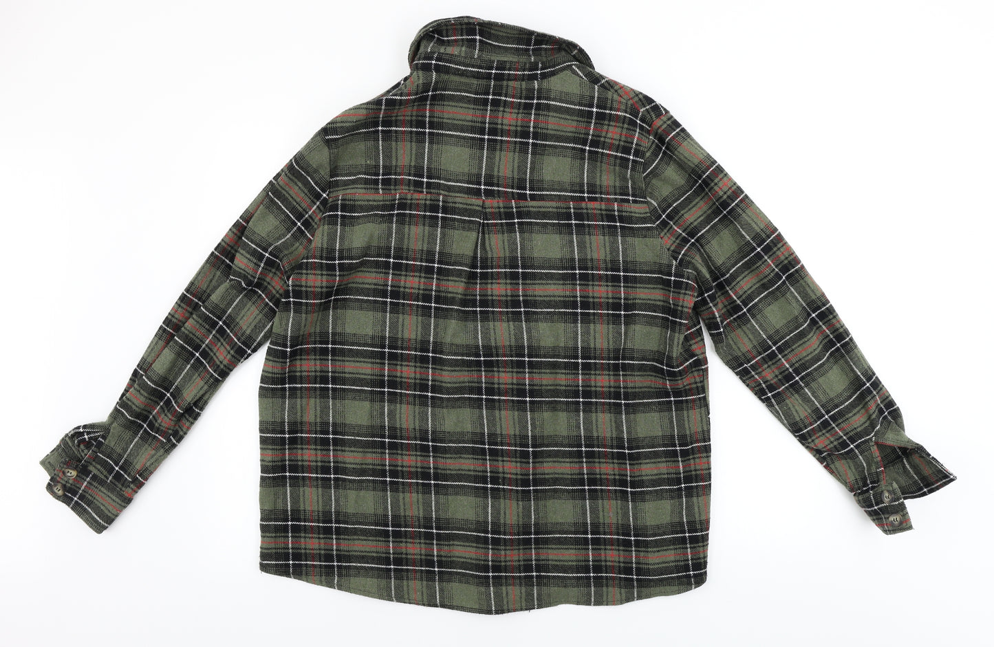 In the Style Womens Green Check  Basic Button-Up Size 18