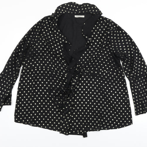 glamarous  Womens Black Polka Dot  Basic Blouse Size 14