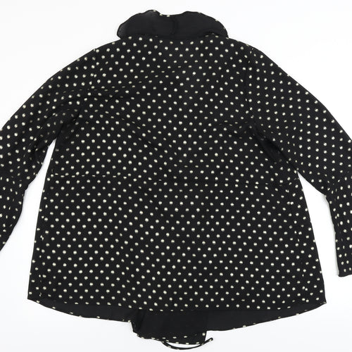 glamarous  Womens Black Polka Dot  Basic Blouse Size 14