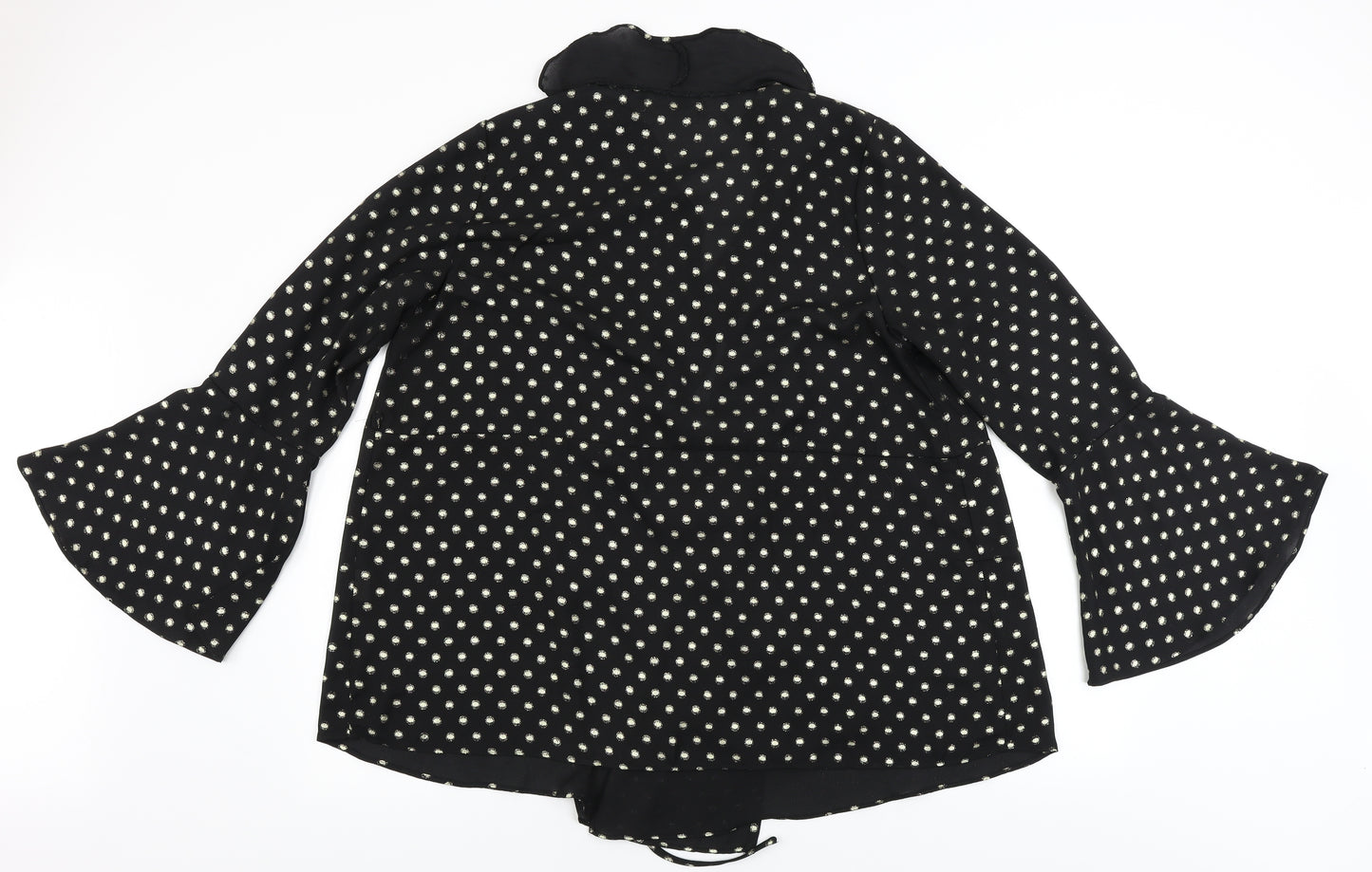 glamarous  Womens Black Polka Dot  Basic Blouse Size 14