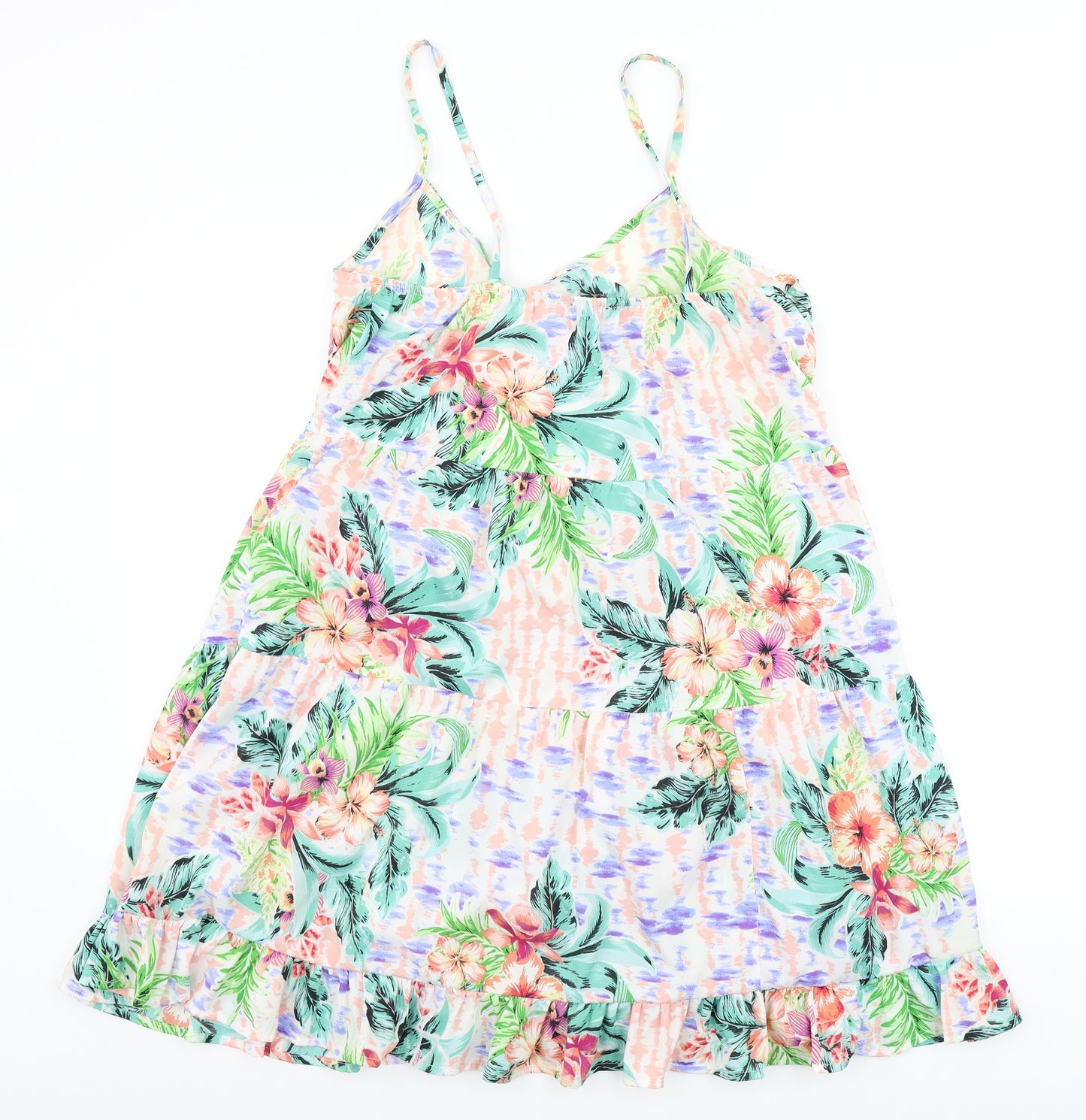 Primark  Womens White Floral  A-Line  Size 14