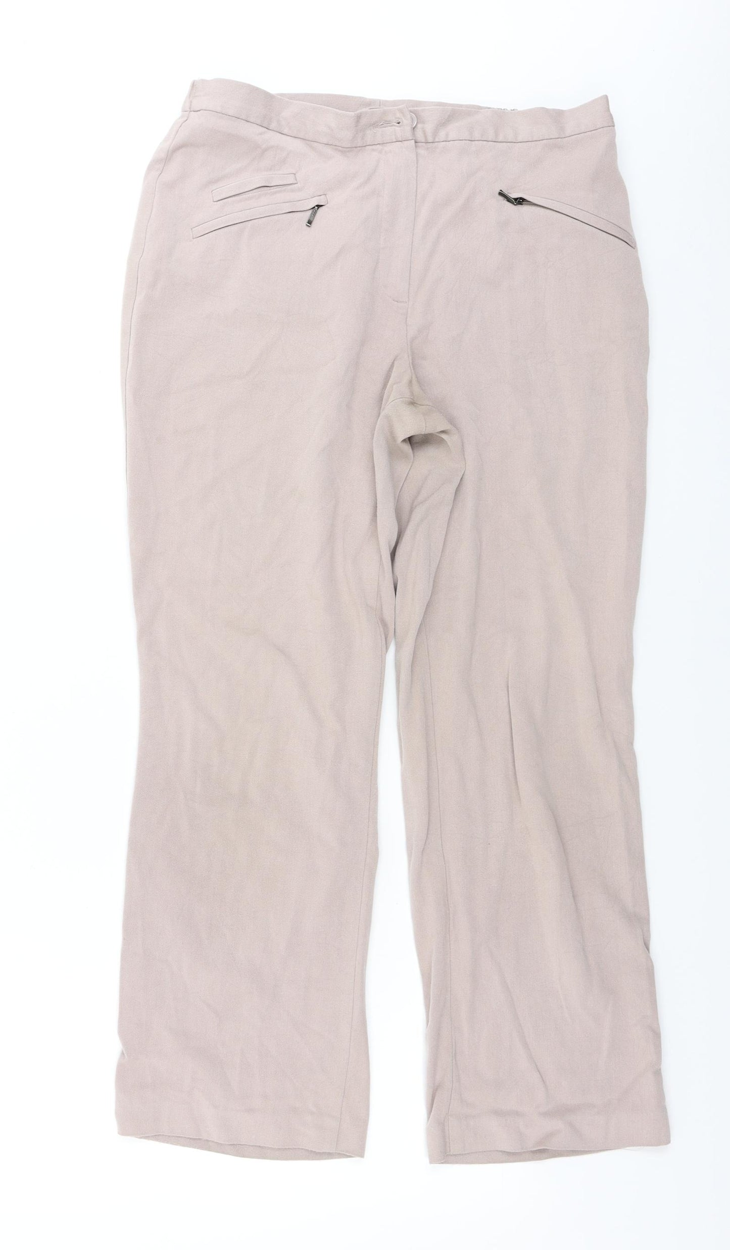Marks and Spencer  Womens Pink   Trousers  Size 12 L25 in