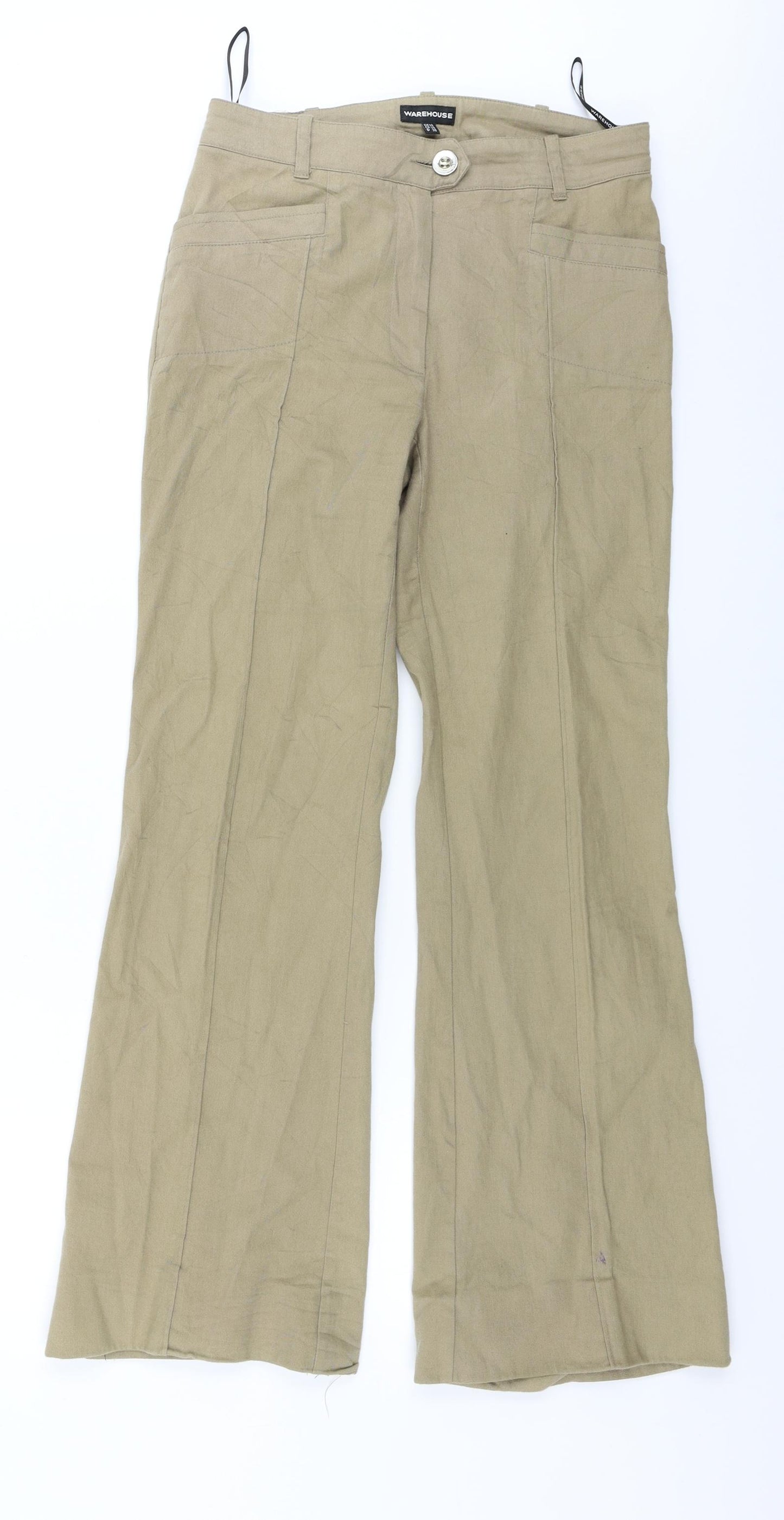 Warehouse  Womens Brown   Trousers  Size 10 L28 in