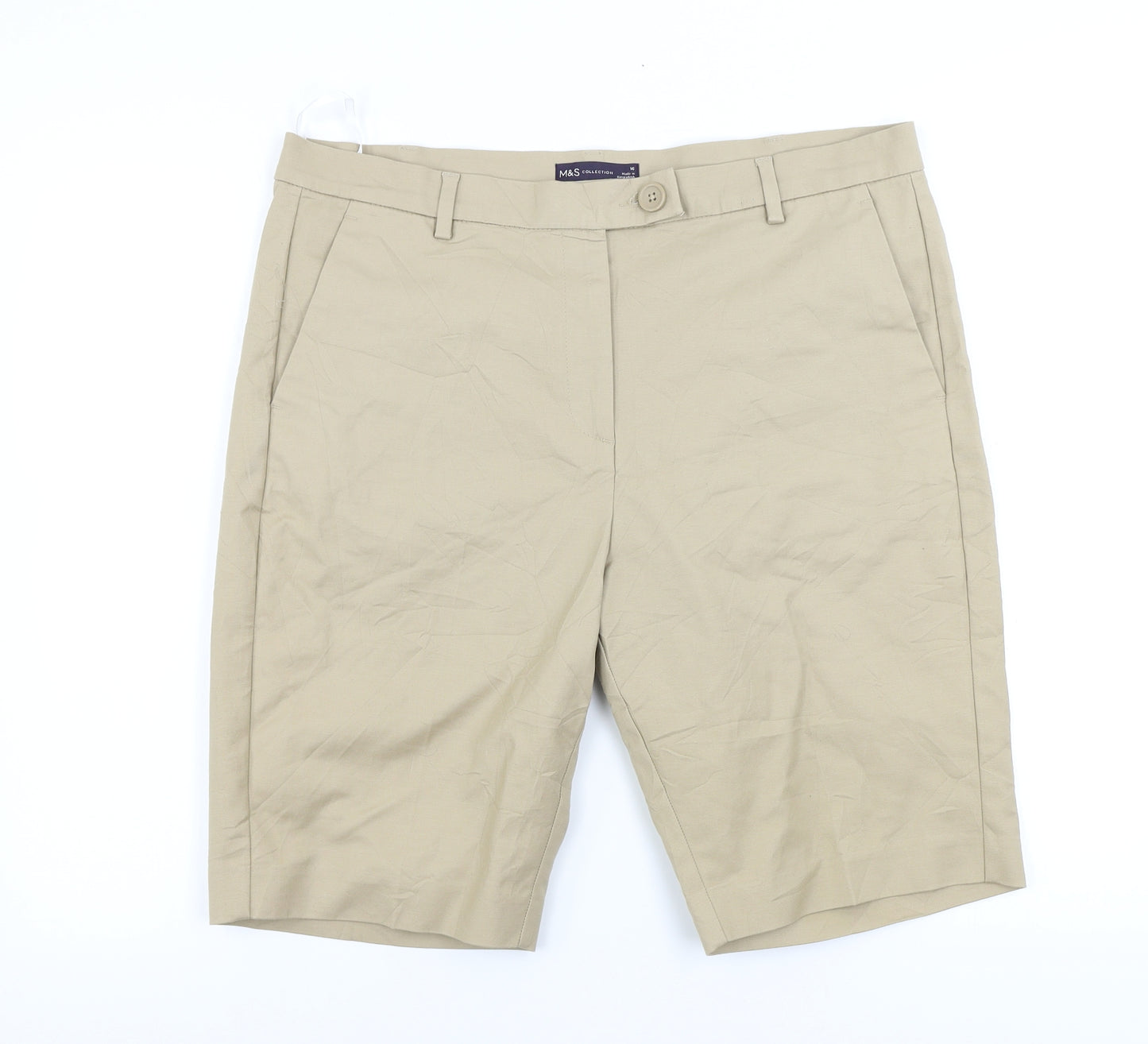 Marks and Spencer  Womens Beige   Chino Shorts Size 16