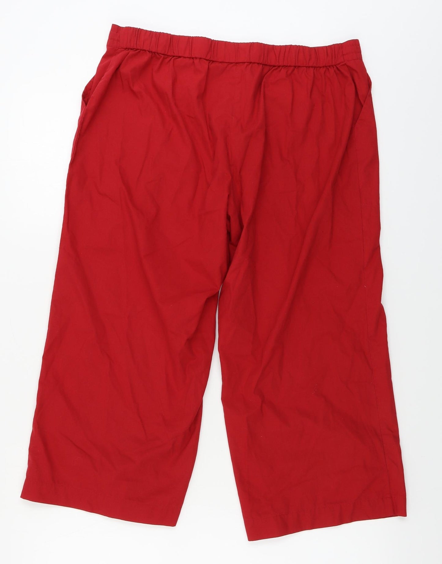 denim co Womens Red   Cropped Trousers Size 14 L22 in