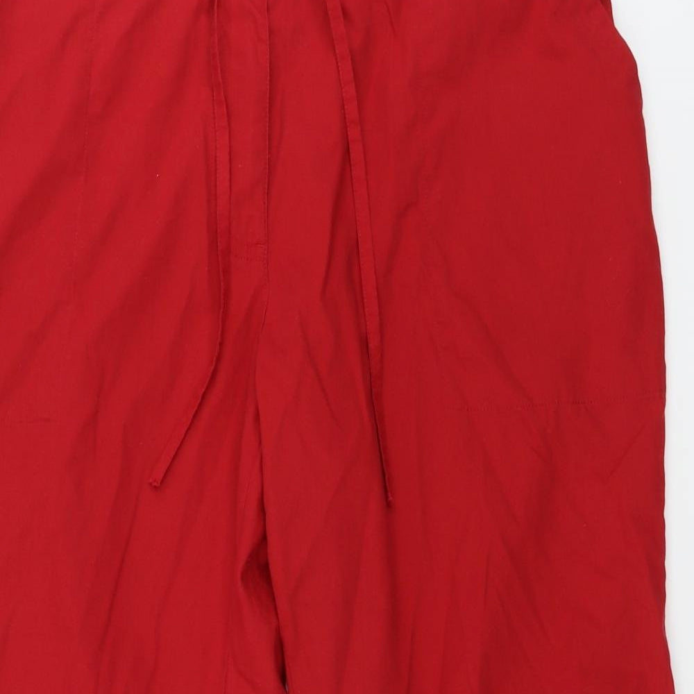 denim co Womens Red   Cropped Trousers Size 14 L22 in