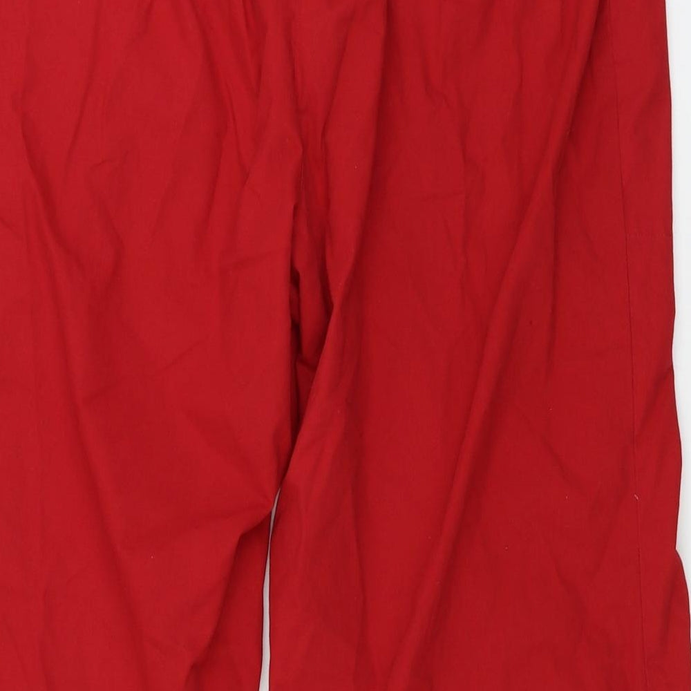 denim co Womens Red   Cropped Trousers Size 14 L22 in