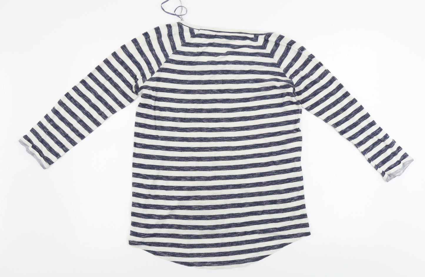 TU Womens Blue Striped  Basic T-Shirt Size 14