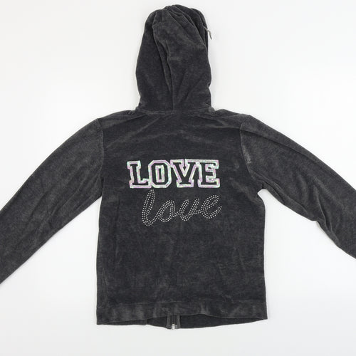 George  Girls Grey   Full Zip Hoodie Size 13-14 Years