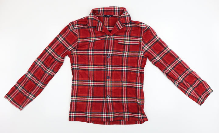 Marks and Spencer Mens Red Check Button-Up Size S