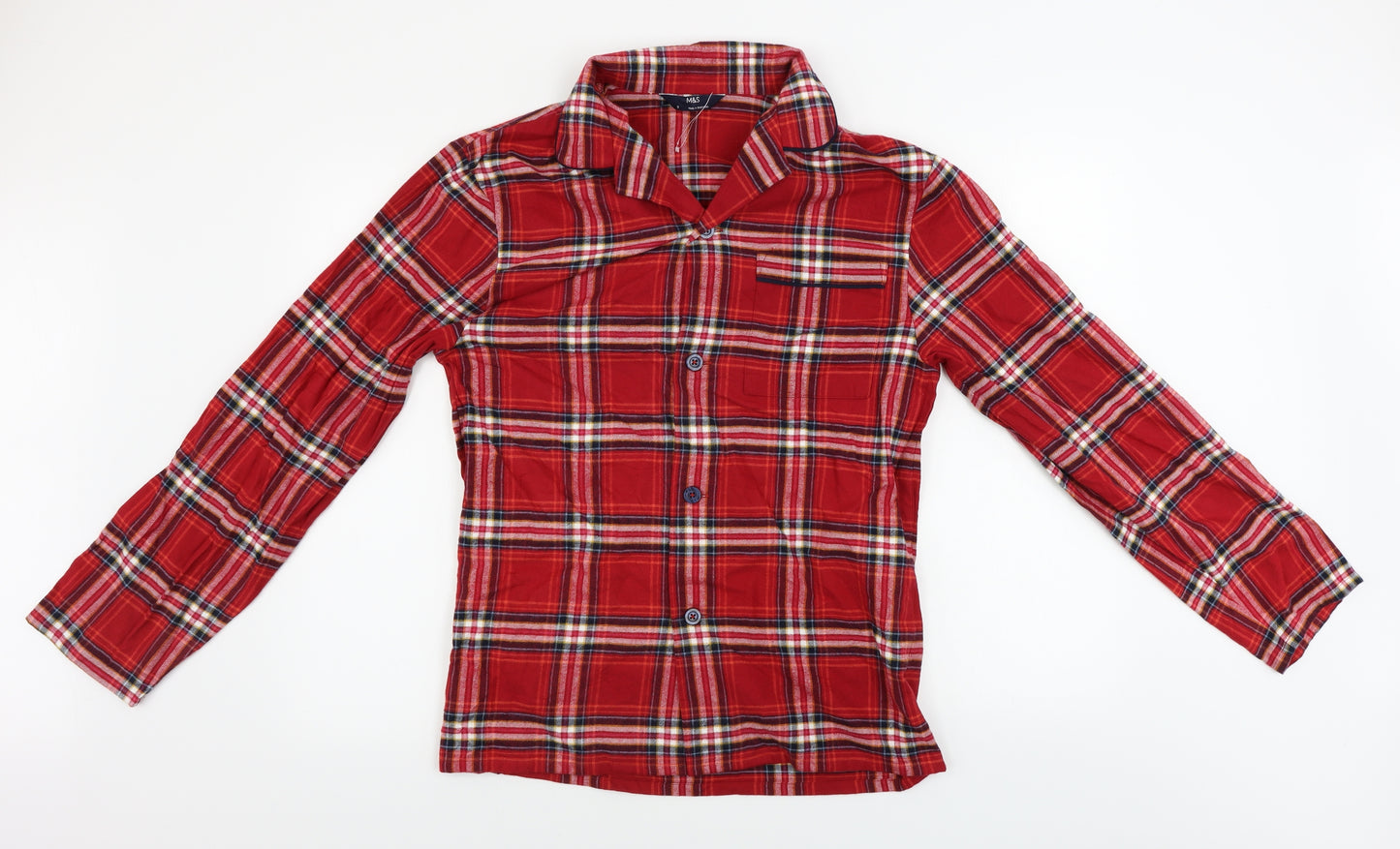 Marks and Spencer  Mens Red Check   Button-Up Size S