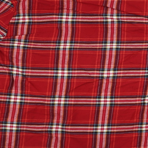 Marks and Spencer  Mens Red Check   Button-Up Size S