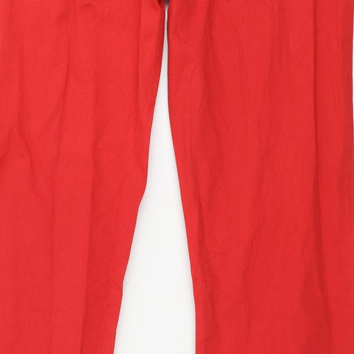 H&M  Womens Red   Trousers  Size 34 in L31 in