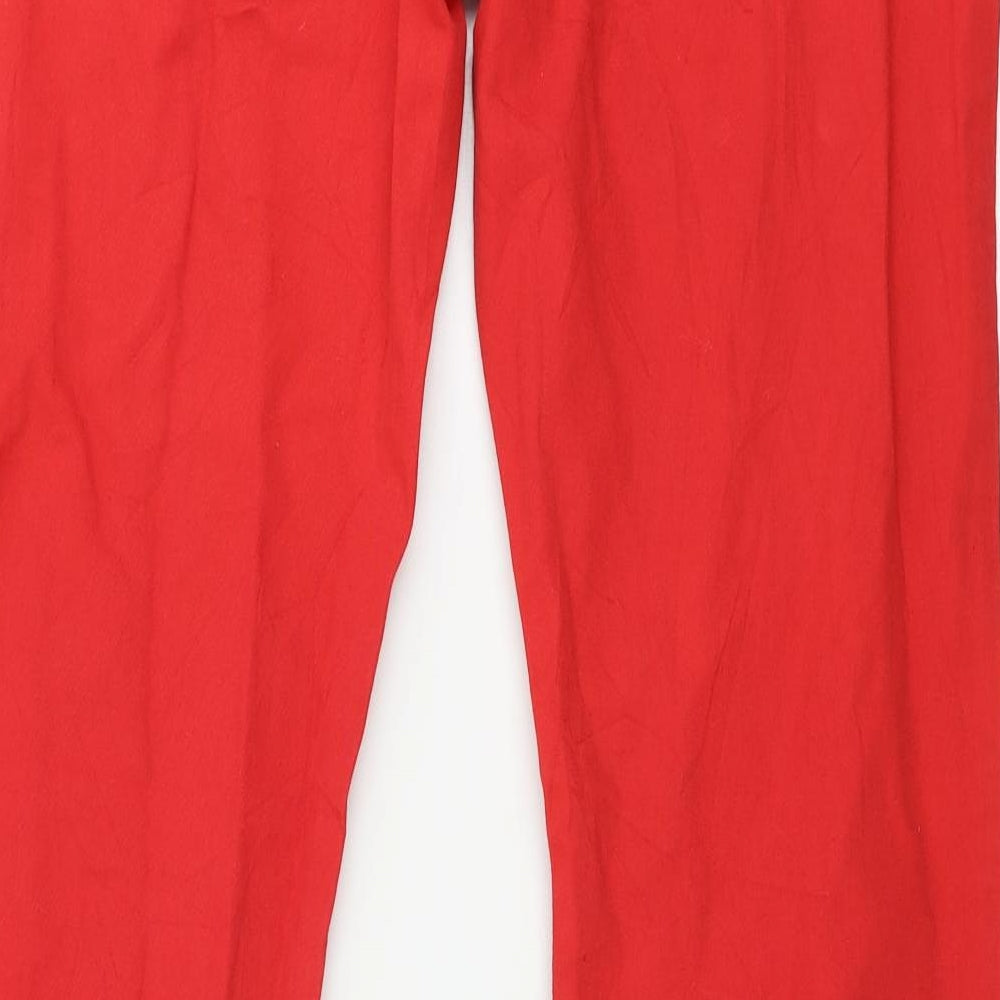 H&M  Womens Red   Trousers  Size 34 in L31 in
