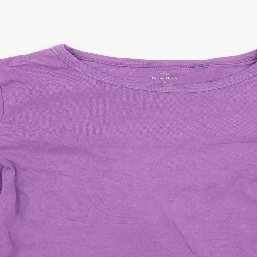 rib Womens Purple   Basic T-Shirt Size M