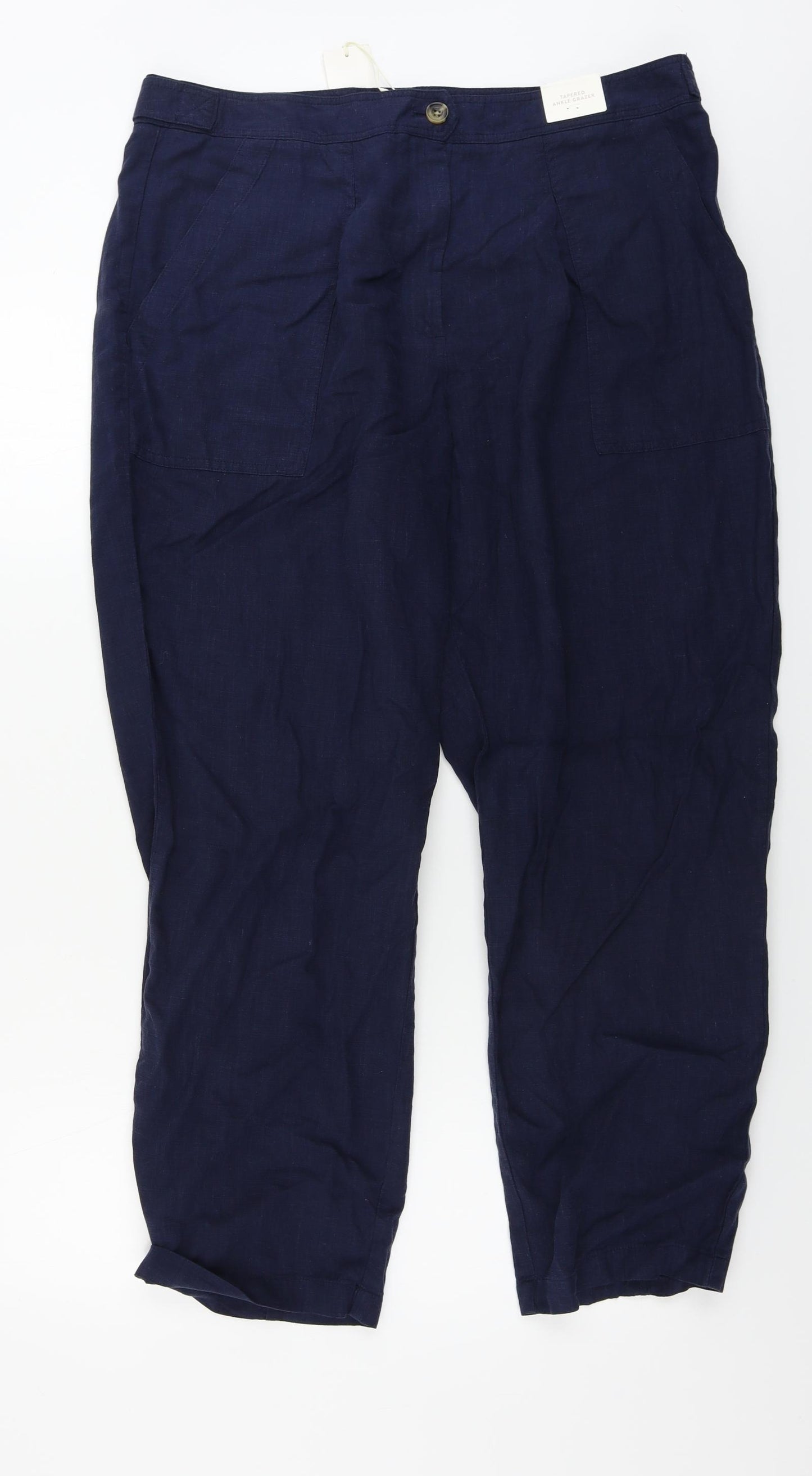 Marks and Spencer  Womens Blue   Trousers  Size 18 L26 in