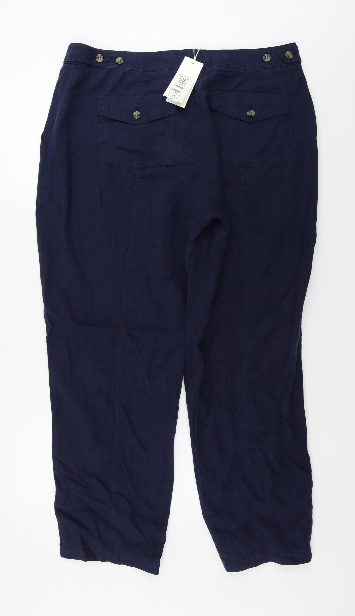 Marks and Spencer  Womens Blue   Trousers  Size 18 L26 in