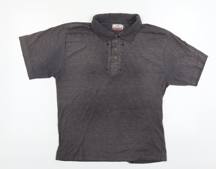 pacino Womens Grey Basic Polo Size L