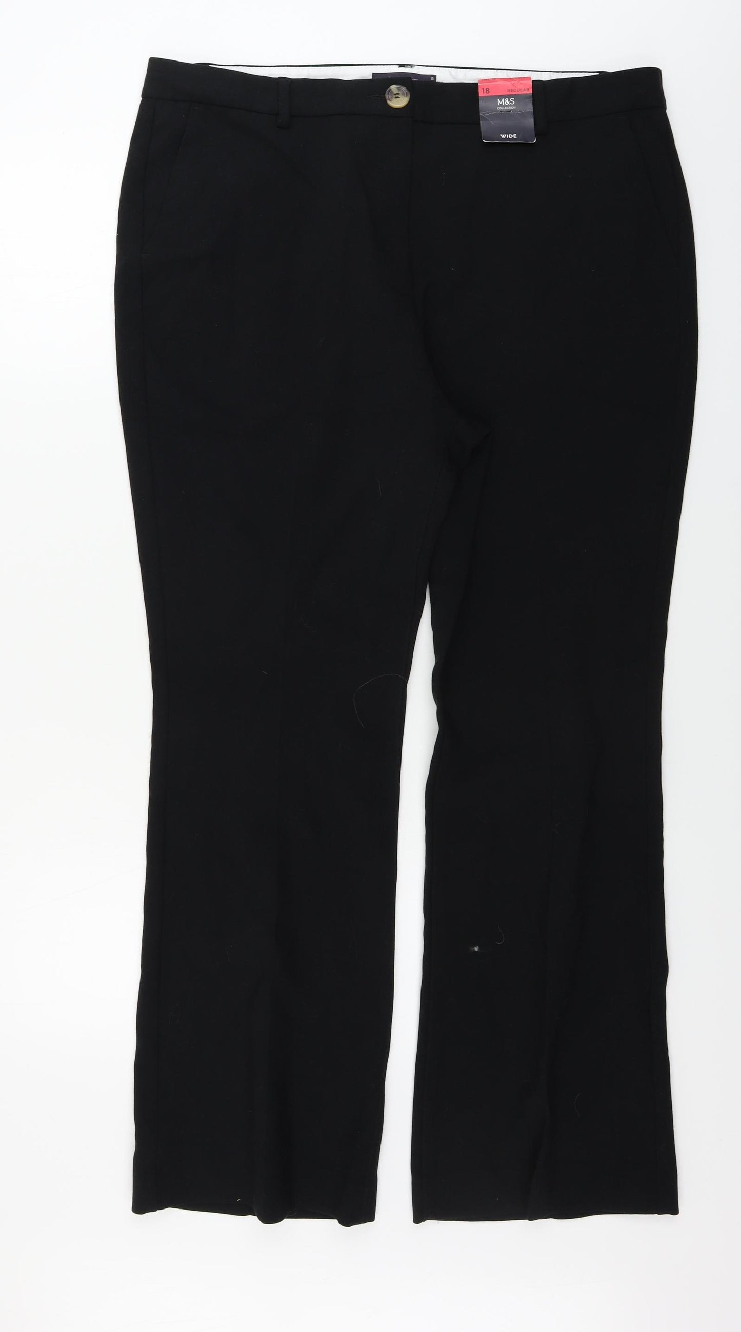 Marks and Spencer  Womens Black   Trousers  Size 18 L27 in