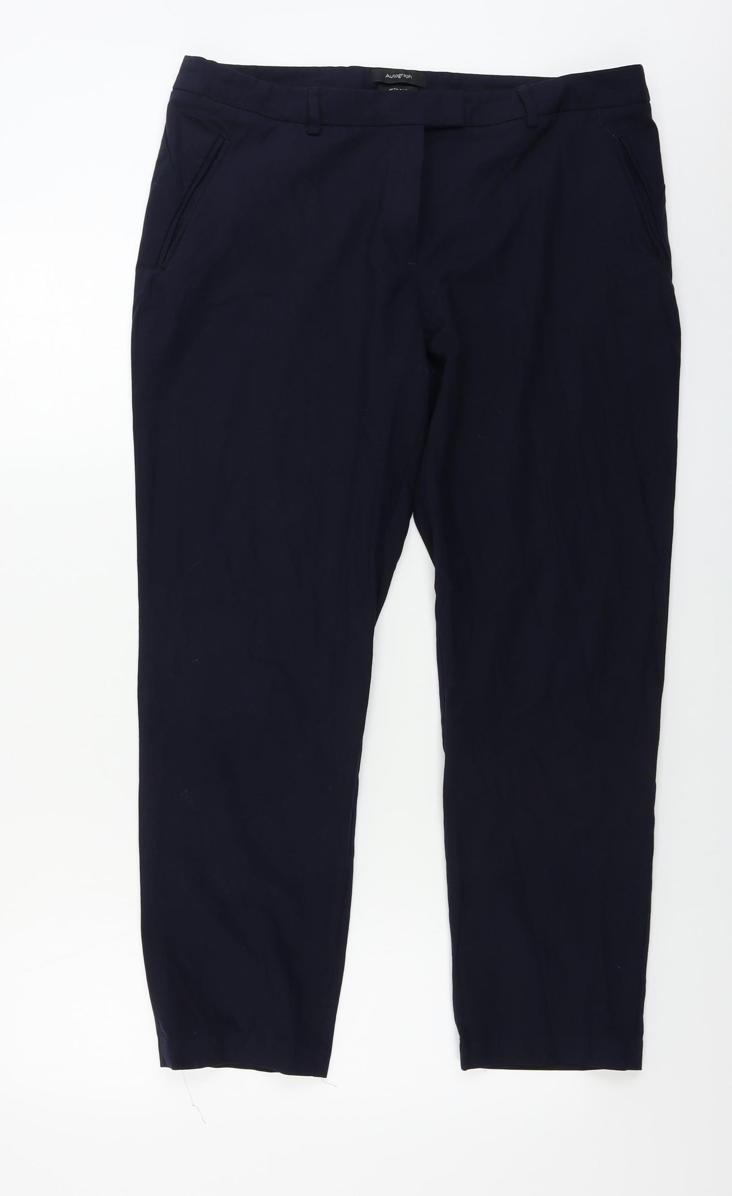 Marks and Spencer  Womens Blue   Trousers  Size 16 L25 in