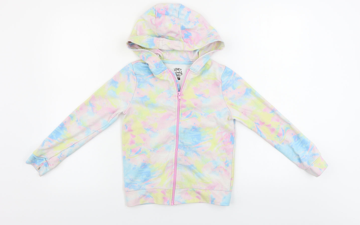 F&F  Girls Multicoloured   Full Zip Hoodie Size 8-9 Years