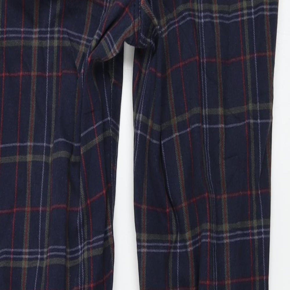 TU Womens Blue Check  Trousers  Size 10 L25 in