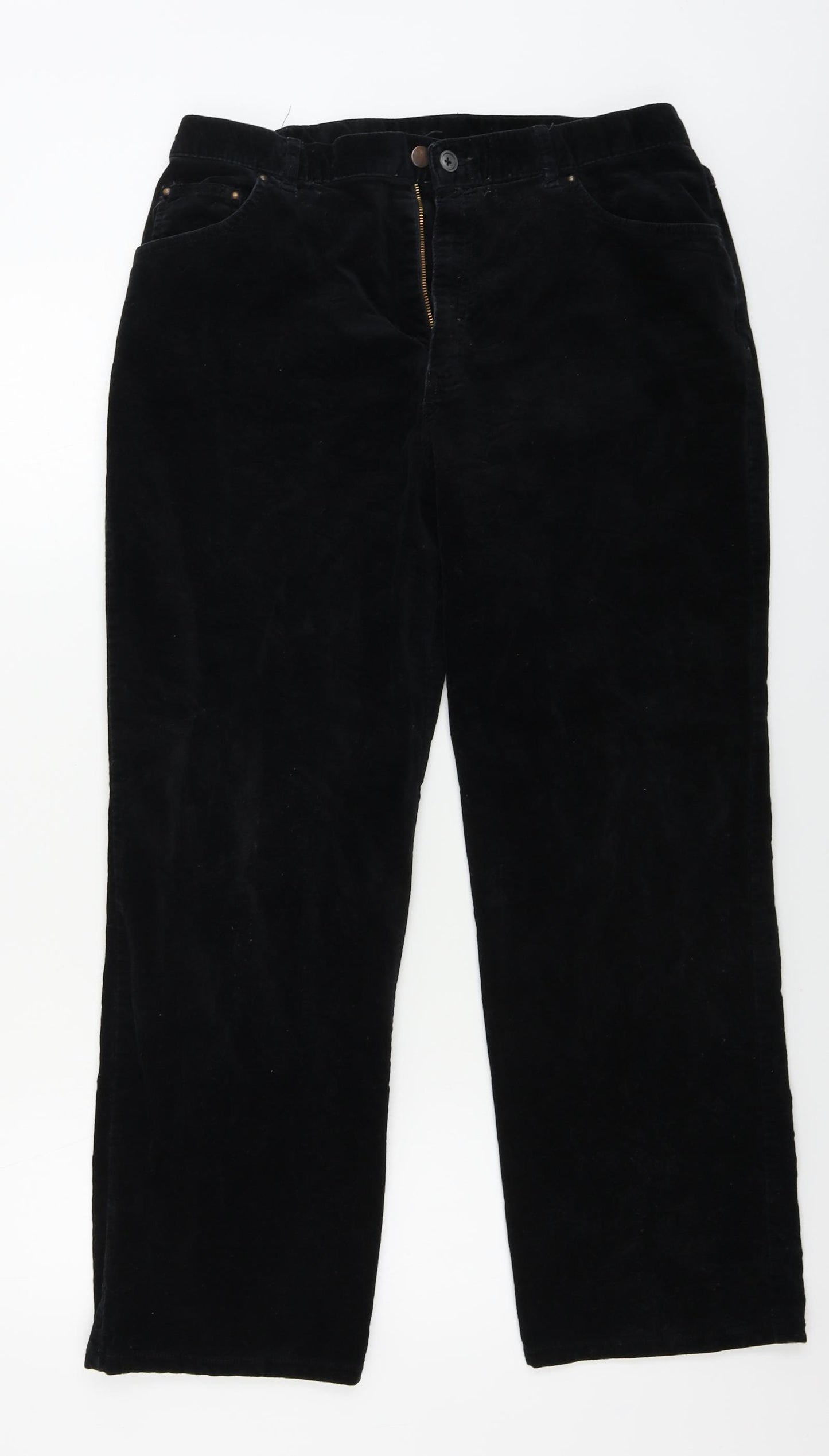 Marks and Spencer  Mens Black Paisley  Trousers  Size 32 in L26 in