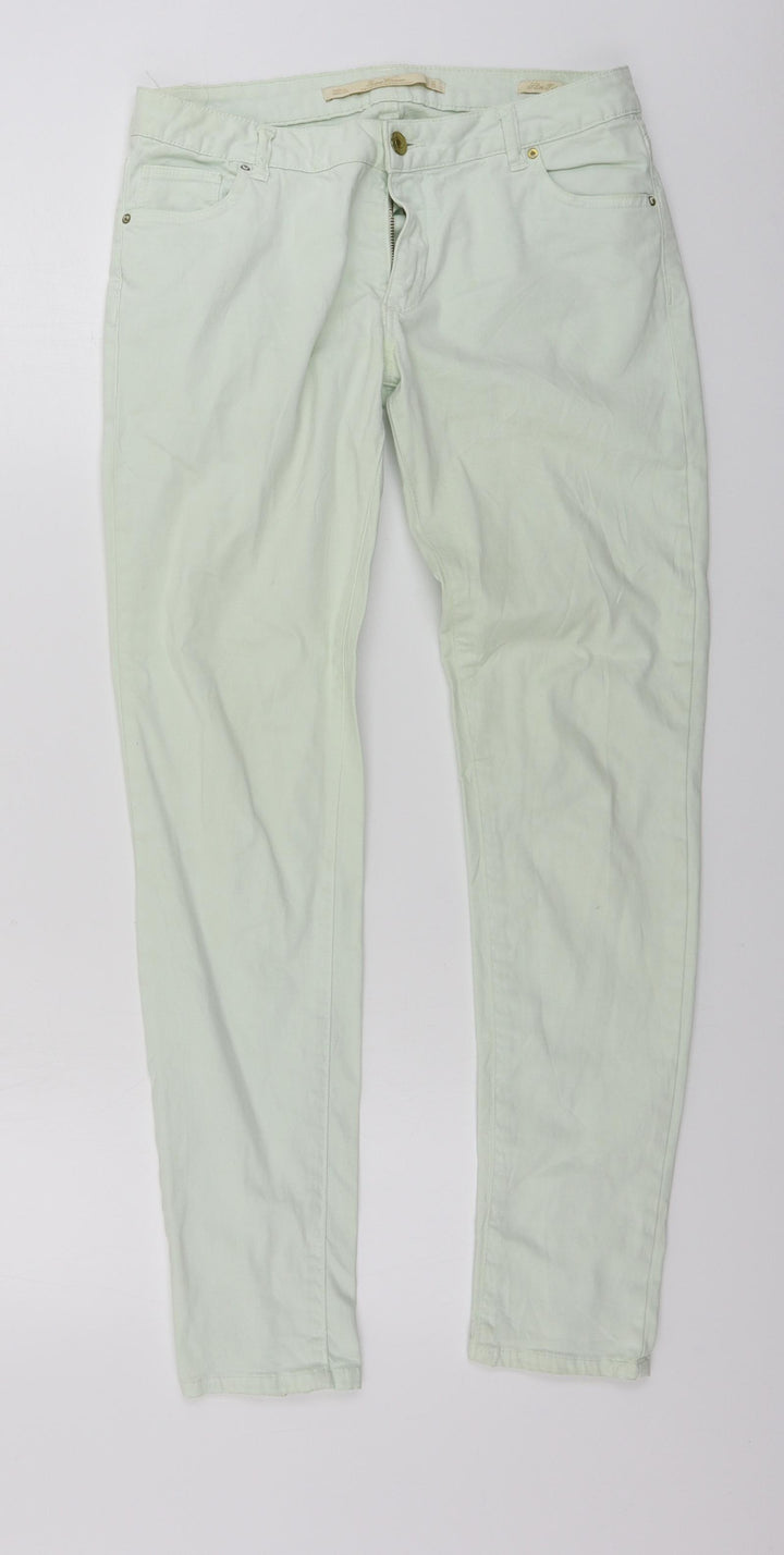 Preworn Womens Green Straight Jeans Size 28 in L25 in
